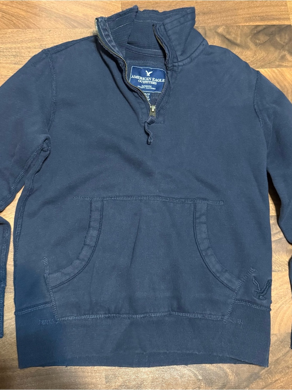 Vintage American Eagle Navy Quarter-Zip Pullover